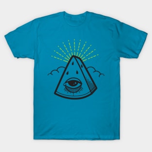 All Seeing Watermelon in Rind Green T-Shirt